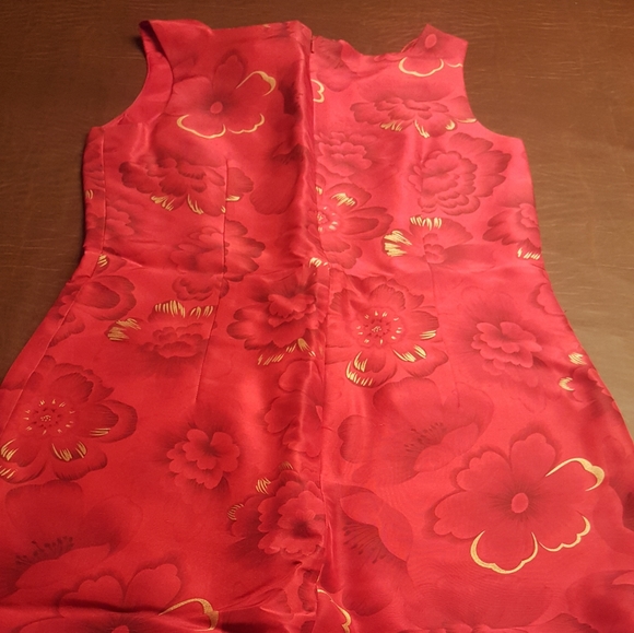 Coldwater Creek Silk Floral Sheath and Red Jacket - Picture 3 of 6